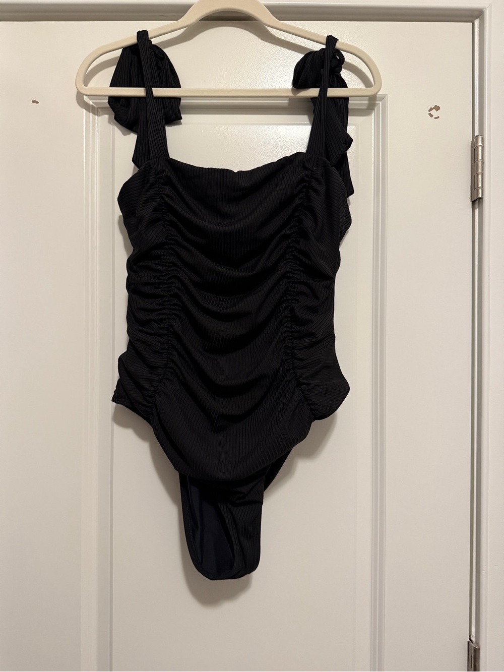 MINKPINK Black Ruched One-Piece Swimsuit Large